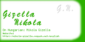 gizella mikola business card